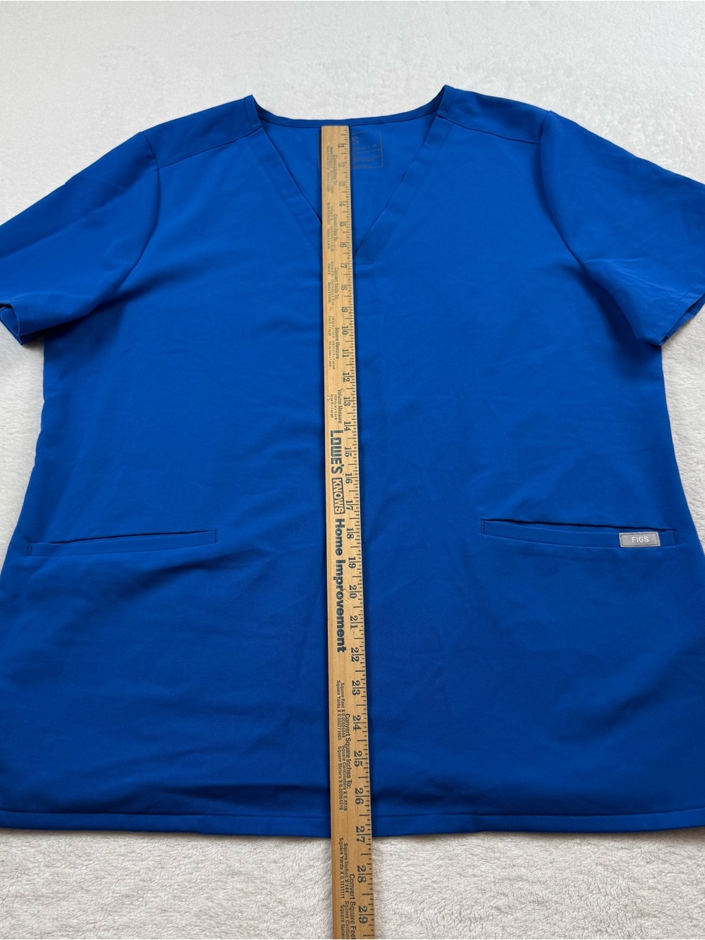 Figs v-neck cosma scrub  top blue 2 pockets style FW1100 women size XL - Picture 9 of 11